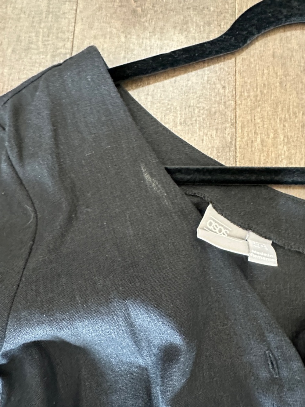 ASOS Black One-Shoulder Button-Front Dress - Picture 4 of 5
